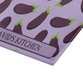 Aubergine voedsel patroon keuken snijplank (Hoek)