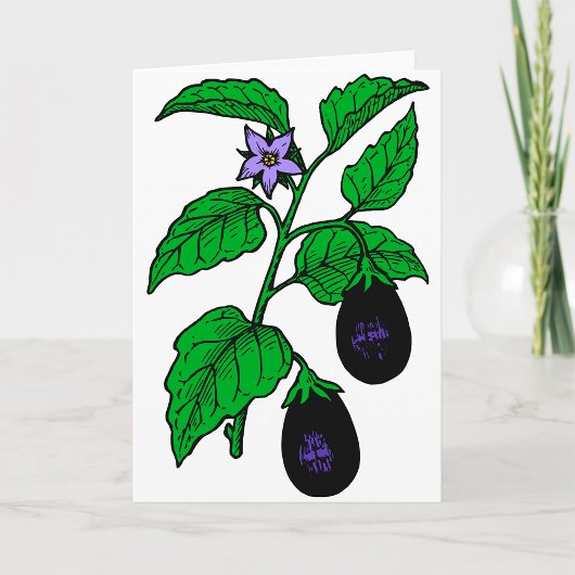 Aubergine Wenskaarten Kaart