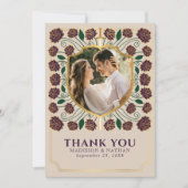 Aubergine Zwaard & Schild middeleeuwse fantasie br Bedankkaart (Voorkant)