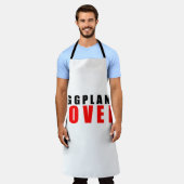 aubergineliefhebber schort (Gedragen)