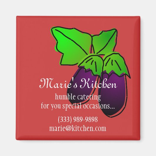 auberginemagneet magneet (Voorkant)