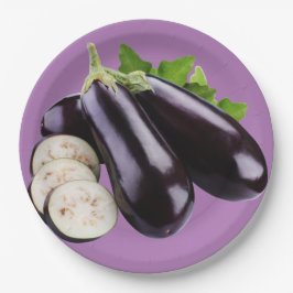 aubergines papieren bordje