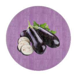aubergines snijplank