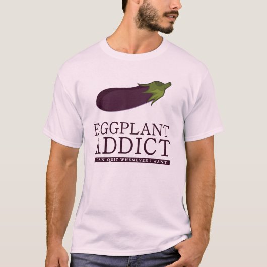 aubergineverslaafde t-shirt (Voorkant)