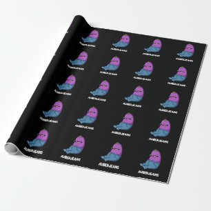Auberjeans Funny Eggplant Pun Dark BG Cadeaupapier