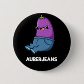 Auberjeans Funny Eggplant Pun Dark BG Ronde Button 5,7 Cm (Voorkant)
