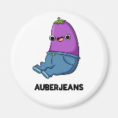 Auberjeans Grappige aubergine Pun Magneet (Voorkant)
