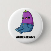 Auberjeans Grappige aubergine Pun Ronde Button 5,7 Cm (Voorkant)