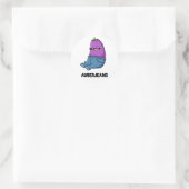 Auberjeans Grappige aubergine Pun Ronde Sticker (Tas)