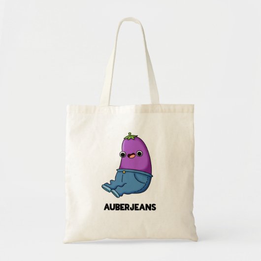 Auberjeans Grappige aubergine Pun Tote Bag (Voorkant)