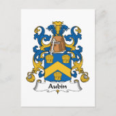 Aubin Family Crest Briefkaart (Voorkant)