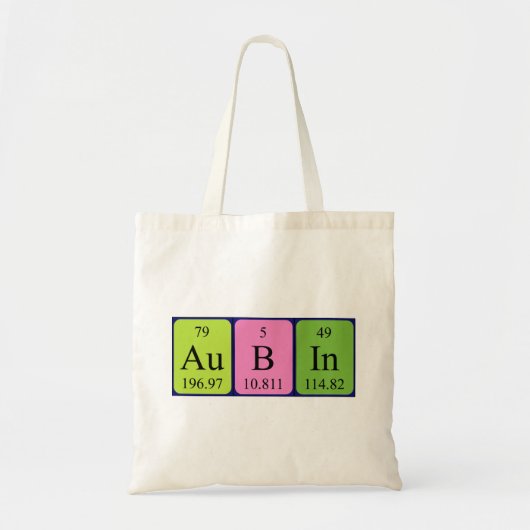 Aubin periodieke lijstnaam canvas tas (Voorkant)