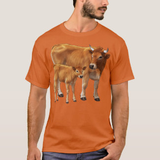 Aubrac Koe en Schattige Kalf T-shirt