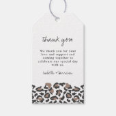 Aubree - Aardse Luipaardprint Favor Tag Cadeaulabel (Voorkant)