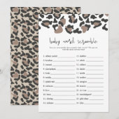 AUBREE Baby Word Scramble Game Invi Kaart (Voorkant / Achterkant)