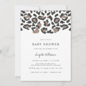 AUBREE Bohemian Leopard Print Baby shower Kaart (Voorkant)