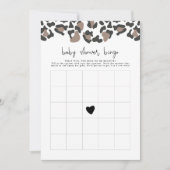 AUBREE het Baby shower Bingo Game van de Safari va Kaart (Voorkant)