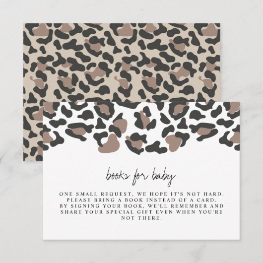 Aubree - Leopard Print Baby Boeken voor Baby Invoe Kaart (Voorkant / Achterkant)