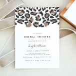 AUBREE Leopard Print Safari Bridal Shower Kaart<br><div class="desc">This safari bridal shower uitnoation features an elegant leopard print drip and leopard print pattern back. Easily edit all wording to meet your needs.</div>