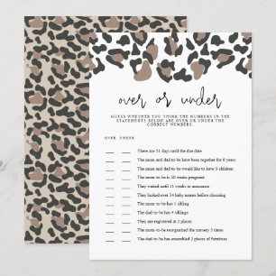 AUBREE-luipaard afdrukken onder Baby shower Kaart