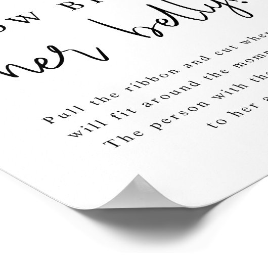 AUBREE-luipaard Druk hoe groot haar Belly Game is Poster (Hoek)