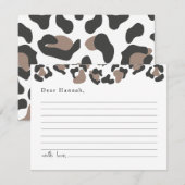 AUBREE luipaard Druk Safari Time Capsule Informatiekaartje (Voorkant / Achterkant)