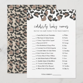 AUBREE Luipaardprint beroemde baby namen spel Kaart