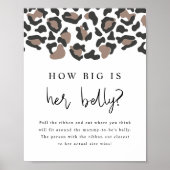 AUBREE Luipaardprint Hoe Groot is Haar Buik Spel Poster (Voorkant)
