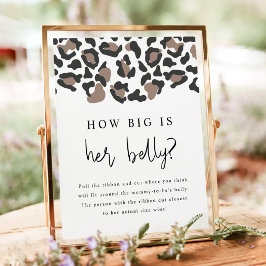 AUBREE Luipaardprint Hoe Groot is Haar Buik Spel Poster
