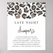 AUBREE Luipaardprint Late Night Luiers Spel Poster (Voorkant)