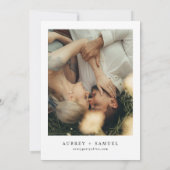 AUBREE Modern Leopard Print Safari Foto bruiloft Kaart (Achterkant)