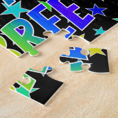 "AUBREE" Voornaam, geun "HAPPY BIRTHDAY" Legpuzzel (Zijkant)