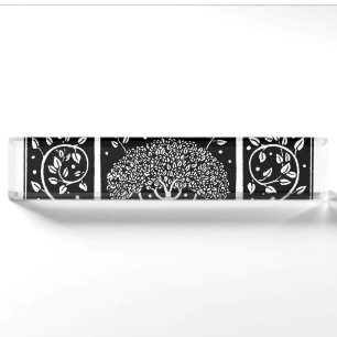Aubrey Beardsley Art Nouveau Boompatroonprint Naambordje