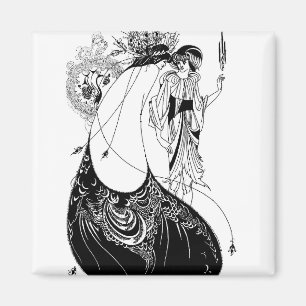 Aubrey Beardsley De Pauwensrok Art Nouveau Magneet