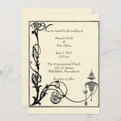 Aubrey Beardsley Design uit de jaren '20 Kaart (Voorkant / Achterkant)