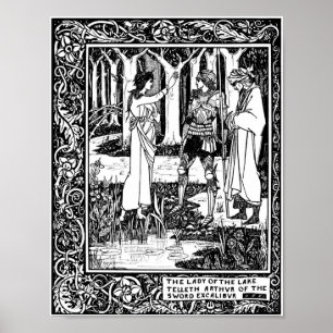 Aubrey Beardsley Illustration for Lady of the Lake Poster
