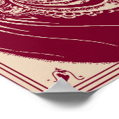 Aubrey Beardsley Peacock Skirt Maroon Poster (Hoek)