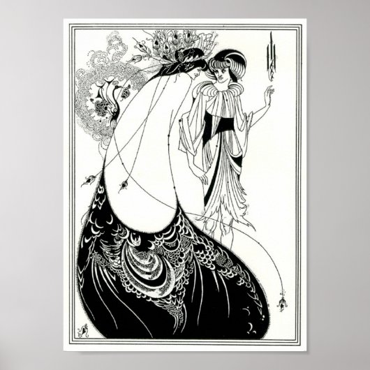 Aubrey Beardsley Peacock Skirt Poster (Voorkant)