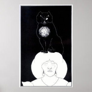 Aubrey Beardsley - Poster met zwarte kat
