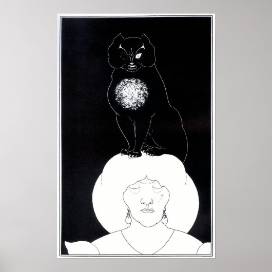 Aubrey Beardsley - Poster met zwarte kat (Voorkant)