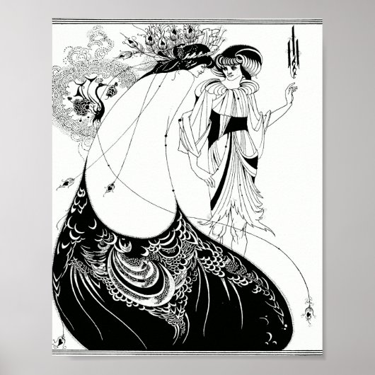 Aubrey Beardsley The Peacock Poster (Voorkant)