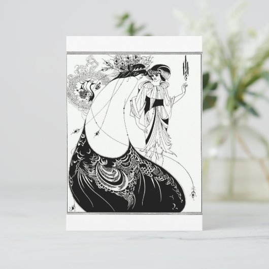 Aubrey Beardsley The Peacock Save The Date (Staand voorkant)