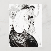 Aubrey Beardsley The Peacock Skirt Briefkaart