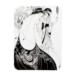 Aubrey Beardsley The Peacock Skirt Magnet Magneet