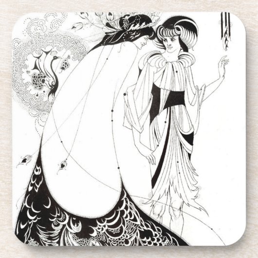 Aubrey Beardsley The Peacock Skirt Onderzetters (Voorkant)