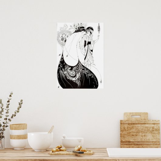 Aubrey Beardsley The Peacock Skirt Poster (Keuken)