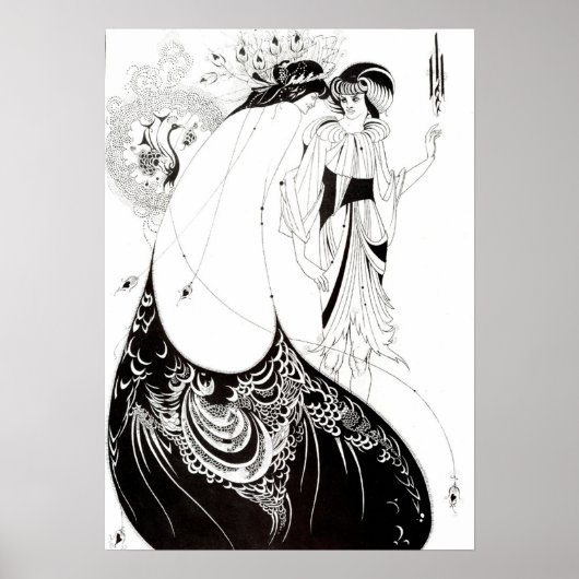 Aubrey Beardsley The Peacock Skirt Poster (Voorkant)