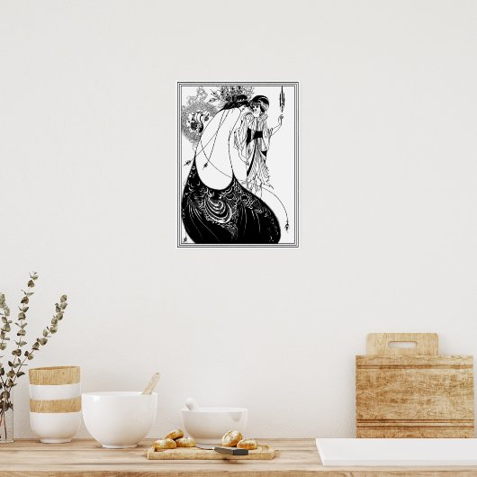 Aubrey Beardsley - The Peacock Skirt Poster (Keuken)