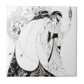 Aubrey Beardsley The Peacock Skirt Tile Tegeltje (Voorkant)