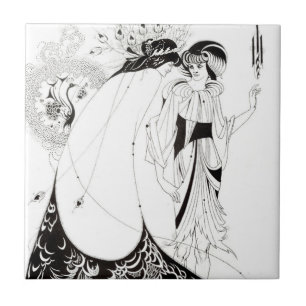 Aubrey Beardsley The Peacock Skirt Tile Tegeltje